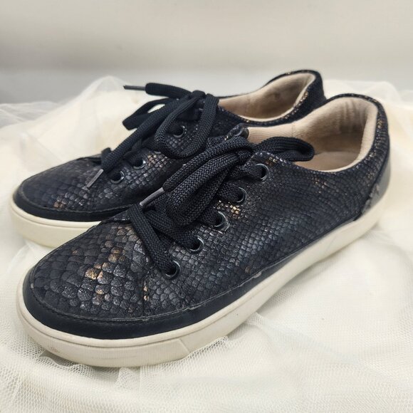 Rare Limited Edition Naturalizer Porsha Black Gold Snake Skin Pattern, Size 6M - Picture 1 of 6